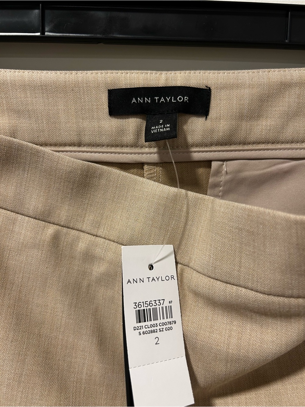 Ann Taylor Women's Tailored Pantsuit Pants in Light Tan